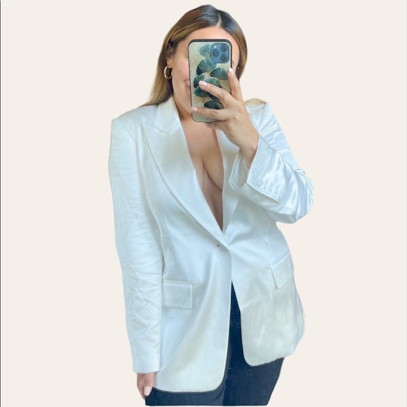 A.L.C. Jackets & Blazers - A.L.C. | Bishop II White Satin Oversized Blazer Jacket Size: 6